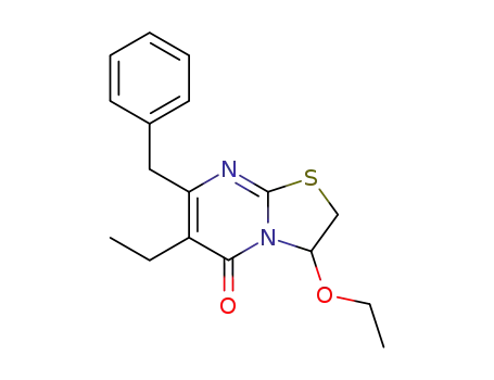Molecular Structure of 199852-32-9 (7-benzyl-3-ethoxy-6-ethyl-2,3-dihydro-5H-[1,3]thiazolo[3,2-a]pyrimidin-5-one)