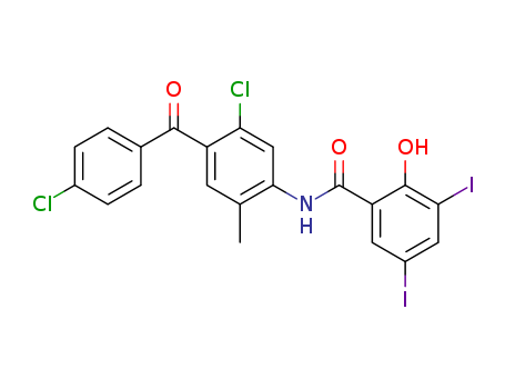 N-[5-Chloro-4-(4-chlorobenzoyl)-2-Methylphenyl]-2-hydroxy-3,5-diiodo-benzaMide(50274-07-2)