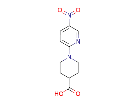 Molecular Structure of 868077-44-5 (1-(5-Nitro-2-pyridinyl)piperidine-4-carboxylic acid)