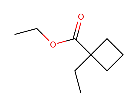 Molecular Structure of 783305-70-4 (Cyclobutanecarboxylic acid, 1-ethyl-, ethyl ester (9CI))