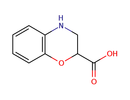 Molecular Structure of 90563-93-2 (3,4-DIHYDRO-2H-1,4-BENZOXAZINE-2-CARBOXYLIC ACID)