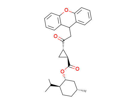 (1S,2S)-((1R,2S,5R)-2-isopropyl-5-Methylcyclohexyl) 2-(2-(9H-xanthen-9-yl)acetyl)cyclopropanecarboxylate