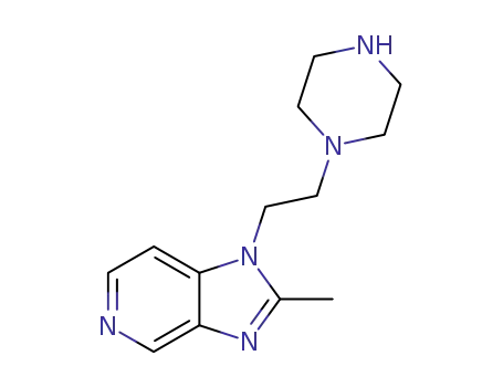 Molecular Structure of 183283-26-3 (1H-Imidazo[4,5-c]pyridine, 2-methyl-1-[2-(1-piperazinyl)ethyl]-)