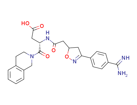 2(1H)-Isoquinolinebutanoic acid, β-[[2-[3-[4-(aminoiminomethyl)phenyl]-4,5-dihydro-5-isoxazolyl]acetyl]amino]-3,4-dihydro-γ-oxo-, (βS)-