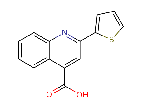 31792-47-9,2-THIOPHEN-2-YL-QUINOLINE-4-CARBOXYLIC ACID,Cinchoninicacid, 2-(2-thienyl)- (8CI);2-(2-Thienyl)cinchoninic acid;2-(2-Thienyl)quinoline-4-carboxylic acid;4-Carboxy-2-(2'-thienyl)quinoline;2-(thiophen-2-yl)quinoline-4-carboxylic acid;2-(2-thienyl)quinoline-4-carboxylic acid;4-Quinolinecarboxylic acid, 2-(2-thienyl)-;