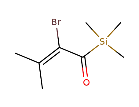 Molecular Structure of 80594-37-2 (Silane, (2-bromo-3-methyl-1-oxo-2-butenyl)trimethyl-)