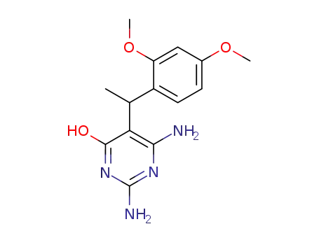 Molecular Structure of 602280-22-8 (4(1H)-Pyrimidinone, 2,6-diamino-5-[1-(2,4-dimethoxyphenyl)ethyl]-)