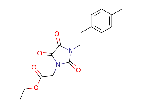 ethyl 1-(2-(4-methylphenyl)ethyl)-2,4,5-trioxoimidazolidine-3-acetate