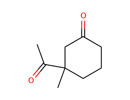Molecular Structure of 173547-35-8 (Cyclohexanone, 3-acetyl-3-methyl- (9CI))