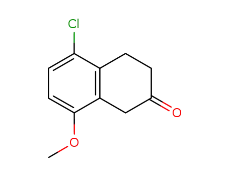 Molecular Structure of 136949-71-8 (5-Chloro-8-methoxyl-2-tetralone)