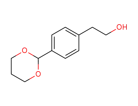 Molecular Structure of 163164-07-6 (Benzeneethanol, 4-(1,3-dioxan-2-yl)- (9CI))