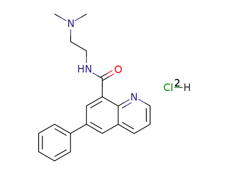 Molecular Structure of 113431-40-6 (N-[2-(dimethylamino)ethyl]-6-phenylquinoline-8-carboxamide dihydrochloride)