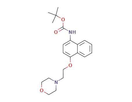 Molecular Structure of 285984-35-2 (tert-butyl 4-(2-Morpholinoethoxy)naphthalen-1-ylcarbaMate)