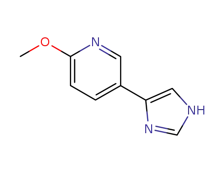 Molecular Structure of 790262-67-8 (5-(1H-IMIDAZOL-4-YL)-2-METHOXY-PYRIDINE)