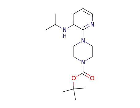 Molecular Structure of 136818-14-9 (1-((1,1-DIMETHYLETHOXY)CARBONYL)-4-(3-((1-METHYLETHYL)AMINO)-2-PYRIDYL)PIPERAZINE)