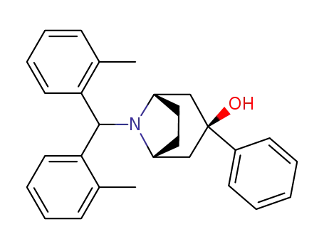 Molecular Structure of 322473-89-2 (3-Endo-8-[bis(2-methylphenyl)methyl]-3-phenyl-8-azabicyclo[3.2.1]octan-3-ol)