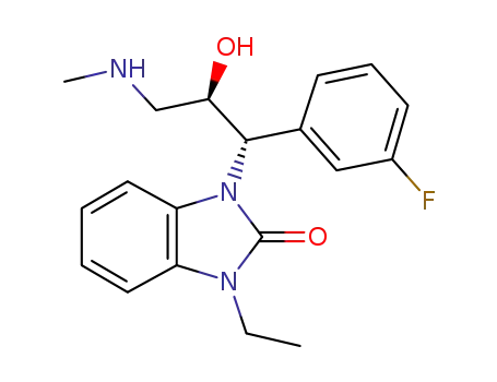 Molecular Structure of 866215-19-2 (2H-Benzimidazol-2-one, 1-ethyl-3-[(1S,2R)-1-(3-fluorophenyl)-2-hydroxy-3-(methylamino)propyl]-1,3-dihydro-)