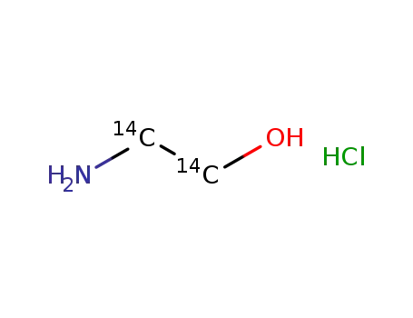 Molecular Structure of 80335-50-8 (ETHANOLAMINE HYDROCHLORIDE, [1,2-14C]-)
