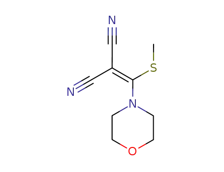 Molecular Structure of 55883-90-4 ((METHYLTHIO)(MORPHOLIN-4-YL)METHYLENE]MALONONITRILE)