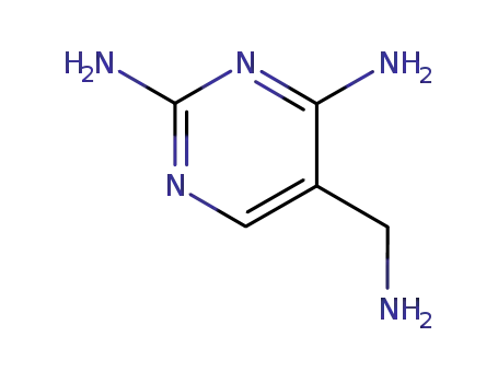 Molecular Structure of 4458-18-8 (2,4-DIAMINO-5-AMINOMETHYL-PYRIMIDINE)