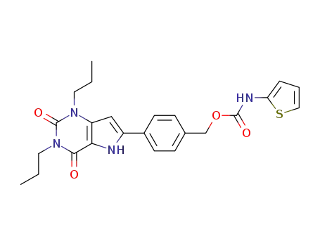 [4-(2,3,4,5-tetrahydro-2,4-dioxo-1,3-dipropyl-1H-pyrrolo[3,2-d]pyrimidin-6-yl)phenyl]methyl thiophen-2-ylcarbamate