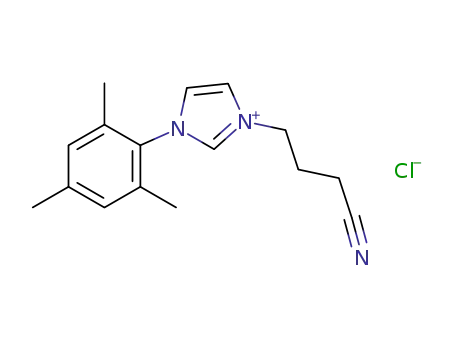 Molecular Structure of 1247011-82-0 (1-(2,4,6-trimethylphenyl)-3-n-butylnitrileimidazolium chloride)