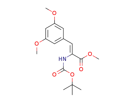 Molecular Structure of 1259394-66-5 ((Z)-methyl 2-[(tert-butoxycarbonyl)amino]-3-(3,5-dimethoxyphenyl)acrylate)