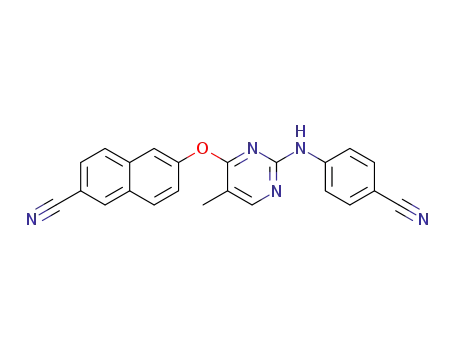 6-(2-(4-cyanophenylamino)-5-methylpyrimidin-4-yloxy)-2-naphthonitrile