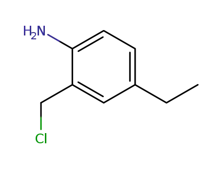 Molecular Structure of 114060-02-5 (Benzenamine, 2-(chloromethyl)-4-ethyl-)