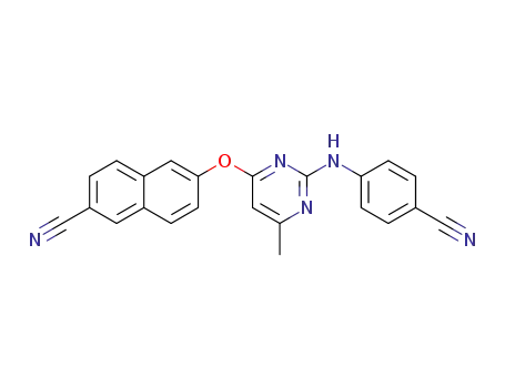 6-(2-(4-cyanophenylamino)-6-methylpyrimidin-4-yloxy)-2-naphthonitrile