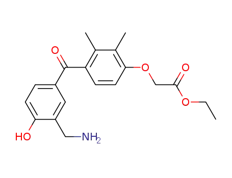 Molecular Structure of 78235-67-3 (Acetic acid,
[4-[3-(aminomethyl)-4-hydroxybenzoyl]-2,3-dimethylphenoxy]-, ethyl
ester)