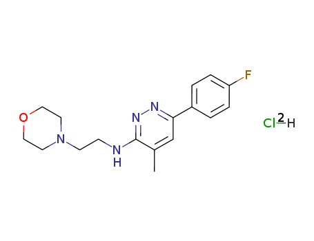 118269-88-8,6-(4-fluorophenyl)-4-methyl-N-(2-morpholin-4-ylethyl)pyridazin-3-amine dihydrochloride,4-Morpholineethanamine,N-[6-(4-fluorophenyl)-4-methyl-3-pyridazinyl]-, dihydrochloride (9CI)