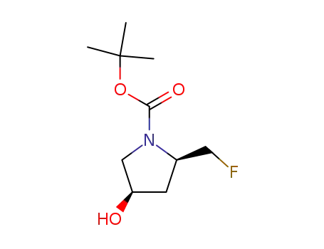 Molecular Structure of 114676-97-0 ((2R,4R)-N-Boc-2-(fluoromethyl)-4-hydroxypyrrolidine)