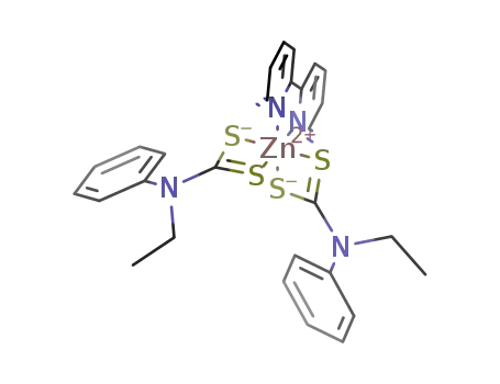Molecular Structure of 1274917-97-3 (Zn(epdtc)2(2,2'-bipyridine))