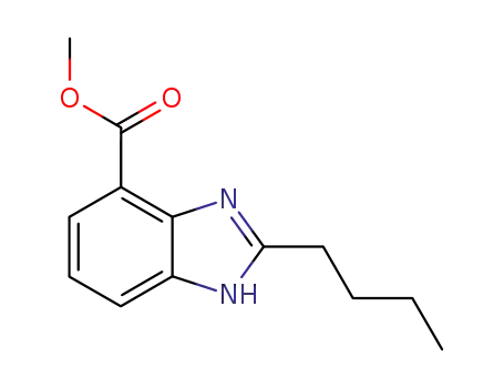Molecular Structure of 136285-33-1 (1H-Benzimidazole-4-carboxylic acid, 2-butyl-, methyl ester)