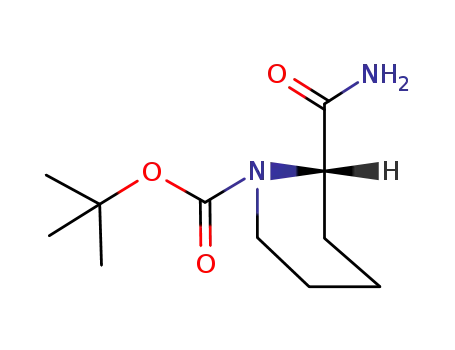 Molecular Structure of 78058-41-0 ((S)-1-N-BOC-PIPERIDINE-2-CARBOXAMIDE)