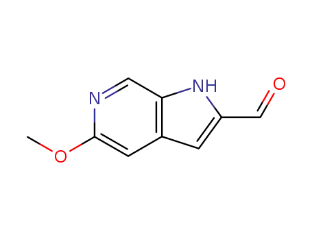 Molecular Structure of 17288-48-1 (5-METHOXY-1H-PYRROLO[2,3-C]PYRIDINE-2-CARBALDEHYDE)