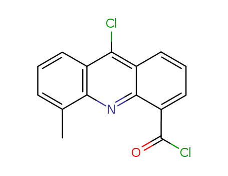 Molecular Structure of 92138-15-3 (4-Acridinecarbonyl chloride, 9-chloro-5-methyl-)