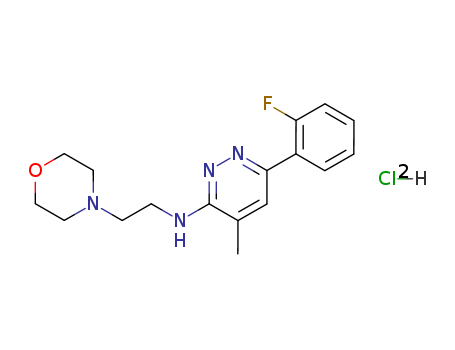 118269-89-9,6-(2-fluorophenyl)-4-methyl-N-(2-morpholin-4-ylethyl)pyridazin-3-amine dihydrochloride,4-Morpholineethanamine,N-[6-(2-fluorophenyl)-4-methyl-3-pyridazinyl]-, dihydrochloride (9CI)