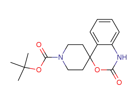 Molecular Structure of 84060-08-2 (1,2-DIHYDRO-2-OXO-SPIRO[4H-3,1-BENZOXAZINE-4,4'-PIPERIDINE]-1'-CARBOXYLIC ACID 1,1-DIMETHYL ETHYL ESTER)