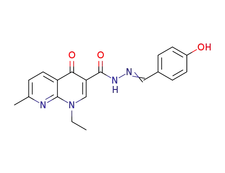 N'-(4-hydroxybenzylidene)-1-ethyl-1,4-dihydro-7-methyl-4-oxo-1,8-naphthyridine-3-carbohydrazide