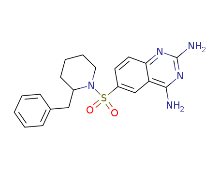 92144-26-8,6-[(2-benzylpiperidin-1-yl)sulfonyl]quinazoline-2,4-diamine,