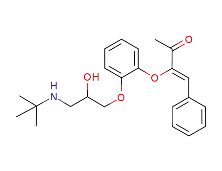 Molecular Structure of 106064-00-0 ((3Z)-3-{2-[3-(tert-butylamino)-2-hydroxypropoxy]phenoxy}-4-phenylbut-3-en-2-one)