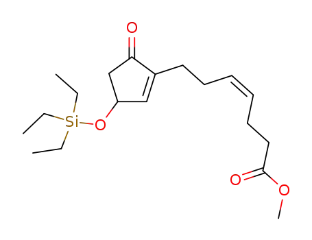 Molecular Structure of 78908-11-9 ((+/-)-methyl 7-<3-<(triethylsilyl)oxy>-5-oxo-1-cyclopenten-1-yl>-4(Z)-heptenoate)