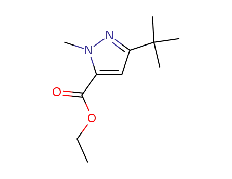 Molecular Structure of 133261-10-6 (ETHYL 3-(TERT-BUTYL)-1-METHYL-1H-PYRAZOLE-5-CARBOXYLATE)