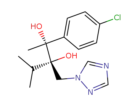 Molecular Structure of 107680-09-1 ((2S,3R)-2-(4-chlorophenyl)-4-methyl-3-(1H-1,2,4-triazol-1-ylmethyl)pentane-2,3-diol)