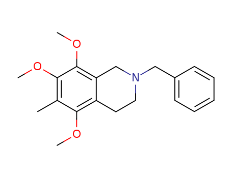 Molecular Structure of 113967-06-9 (Isoquinoline,
1,2,3,4-tetrahydro-5,7,8-trimethoxy-6-methyl-2-(phenylmethyl)-)