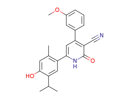 1,2-dihydro-6-(4-hydroxy-5-isopropyl-2-methylphenyl)-4-(3-methoxyphenyl)-2-oxo-pyridine-3-carbonitrile