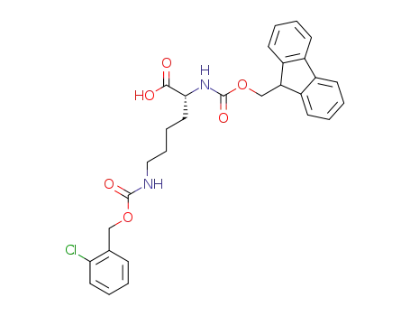 Molecular Structure of 133970-31-7 (N-(9-Fluorenylmethyloxycarbonyl)-N'-(2-chlorobenzyloxycarbonyl)-L-lysine)