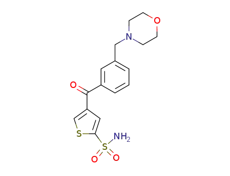 Molecular Structure of 118993-87-6 (2-Thiophenesulfonamide, 4-[3-(4-morpholinylmethyl)benzoyl]-)